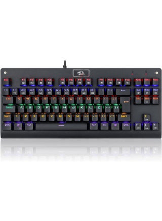 Redragon K568R Dark Avenger Gaming Keyboard with red Switches - Rainbow LED Lighting - عربي/eng