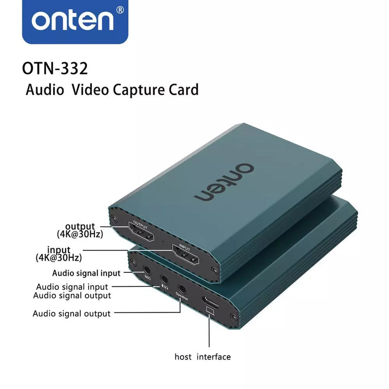 ONTEN 4K Audio Video Capture Card 4K@30Hz