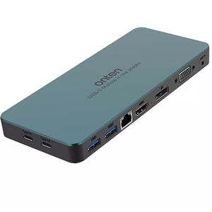 Onten Hub 9*1 Type C To 2-Ports USB3.0 HDMI Ethernet Display VGA Audio 2 Ports Type C OTN 9188S