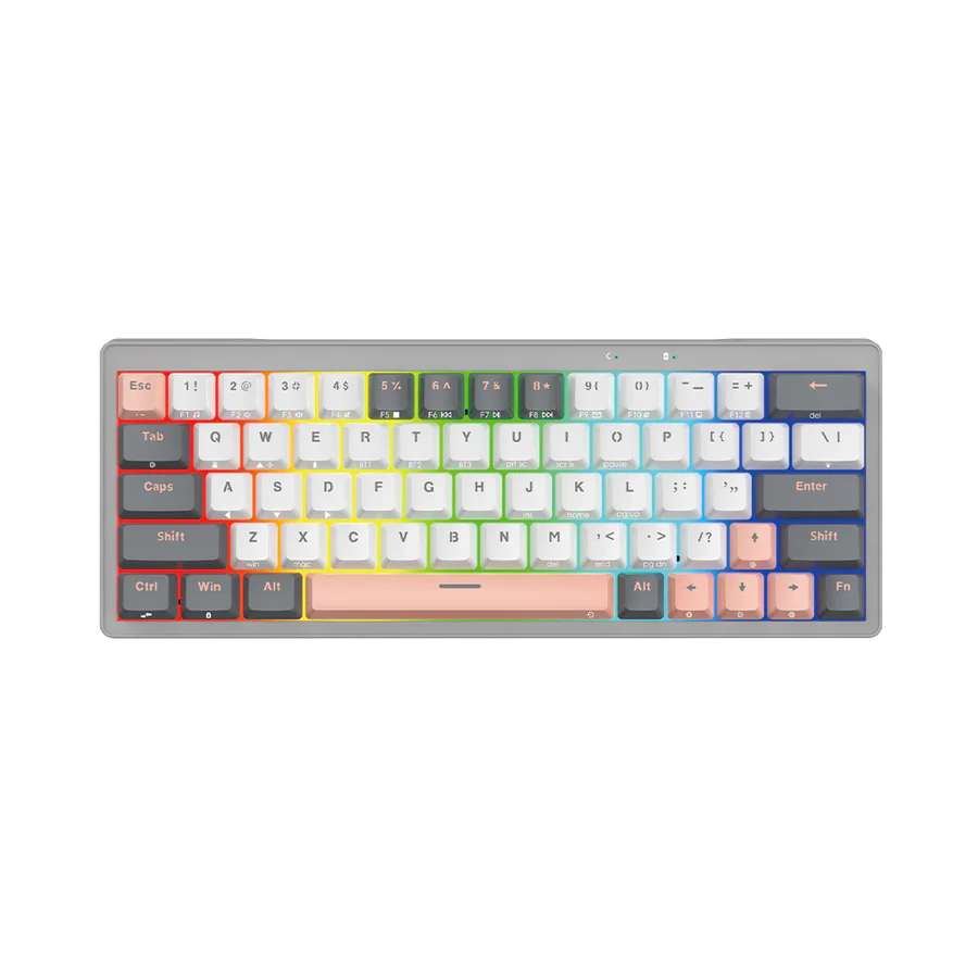 FANTECH ATOM PRO63 MK912 Tri-Mode (BT / 2.4Gha / Wired) 60% Mechanical Gaming Keyboard – Hot Swap  | stellar - عربي/eng