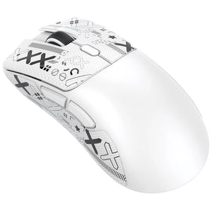 ATTACK SHARK R1 Wireless/Wired Gaming Mouse (White+Sticker)