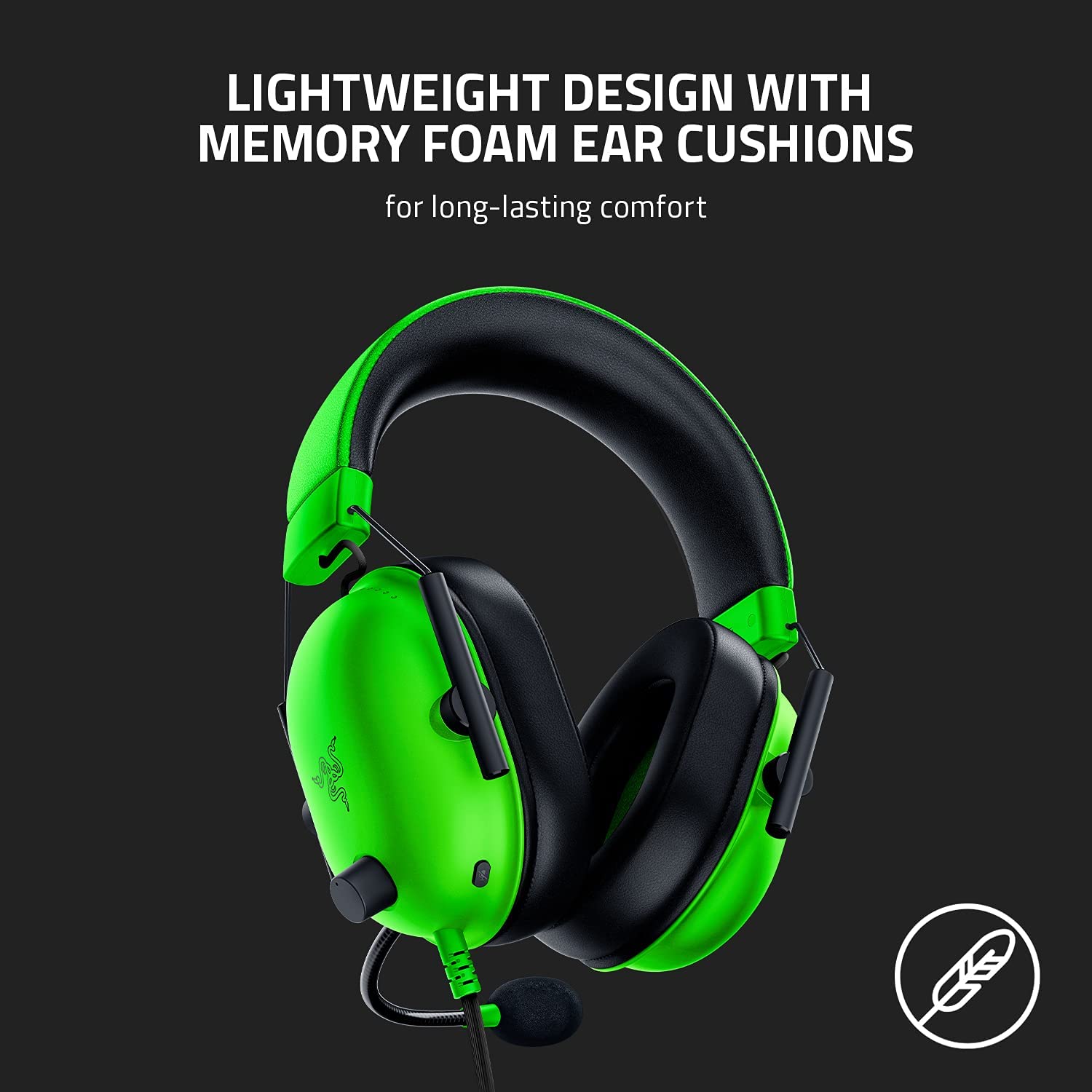 RAZER Blackshark V2 X Gaming Headset 7.1 Surround Sound (Green)
