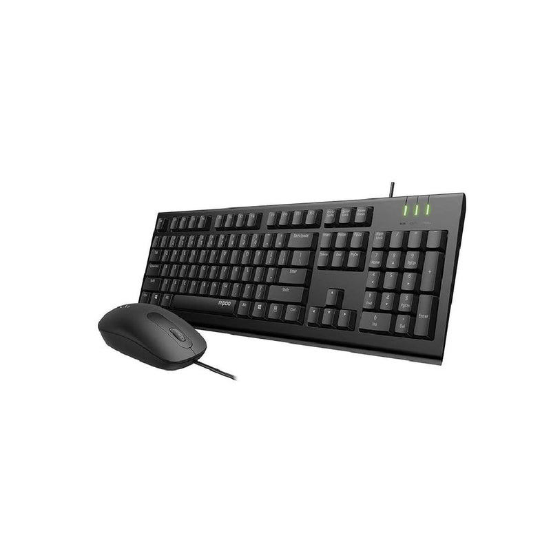 Rapoo X130Pro Wired Optical Mouse - Keyboard Combo - Black