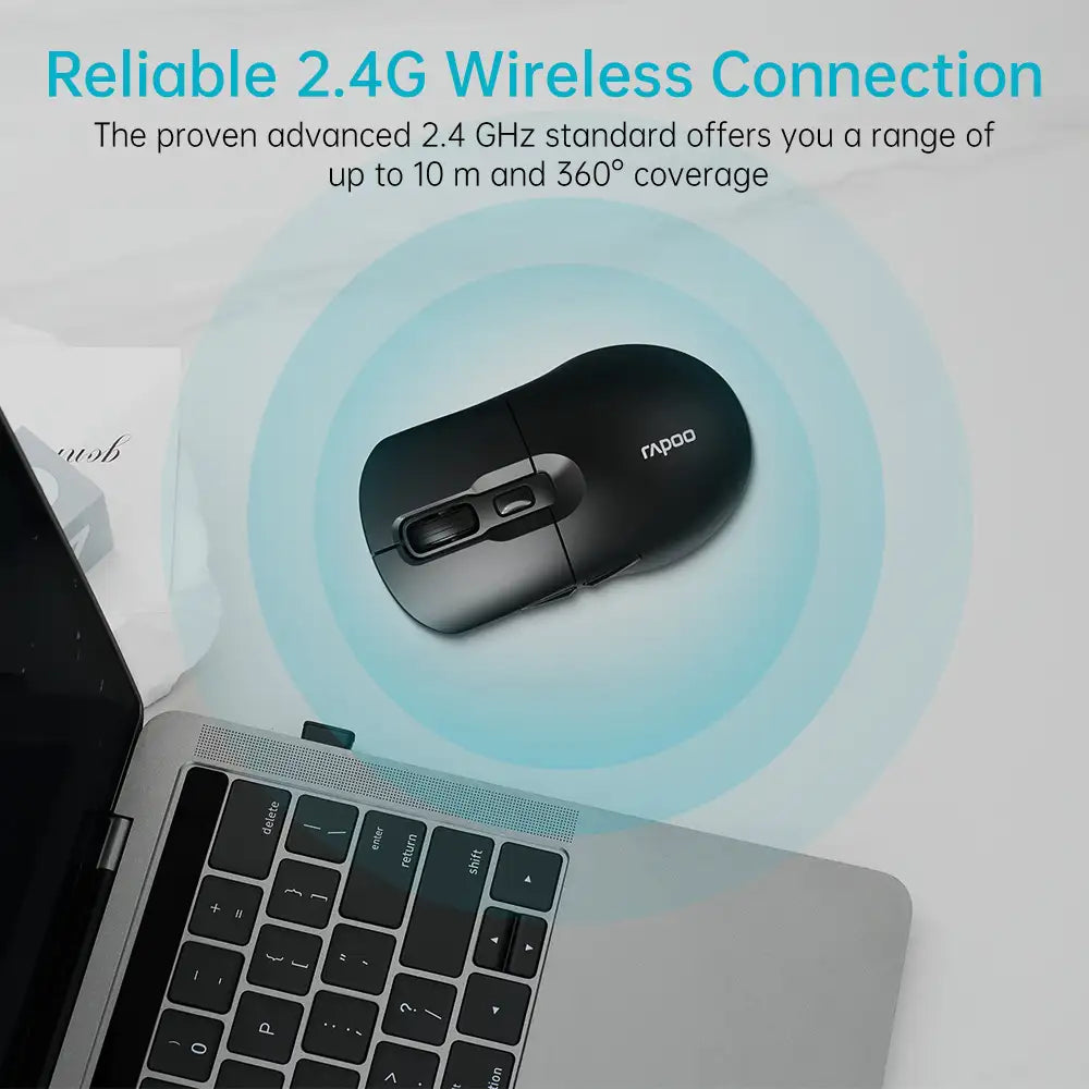 RAPOO M306 2.4 Wireless Optical Mice with Side FWD and Back Buttons