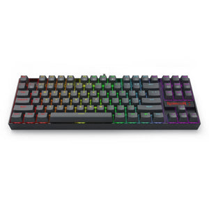 Redragon K552 KUMARA 87 Key LED RGB Backlit Mechanical Computer illuminated Keyboard with Blue Switches for PC Gaming Compact ABS-Metal Design