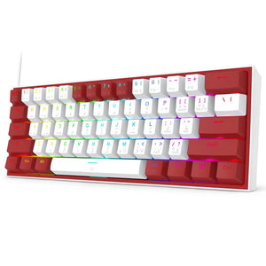 Redragon K617WR-RGB Fizz White/Red Compact 60% Mechanical Gaming Keyboard