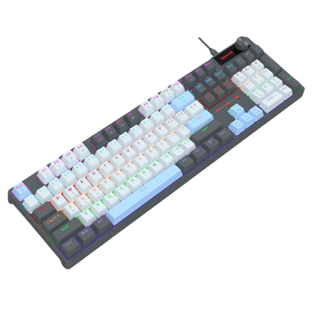 Redragon CAESURA K718 Rainbow Backlit Wired 104 Keys Gaming Keyboard