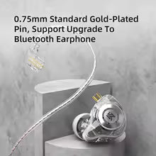 KZ EDX Pro Dynamic Drivers Hi-Fi Bass Dual Magnetic Dynamic Earbuds imes without mic