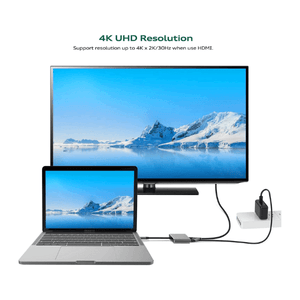 Onten Hub 3in1 Type-C To HDMI 4K*1@60Hz/HDMI 2K*1@60Hz + PD Charge OTN-9175S