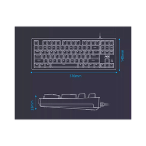 Keyboard AOC-GK230 Black Squre Blue Switch USB
