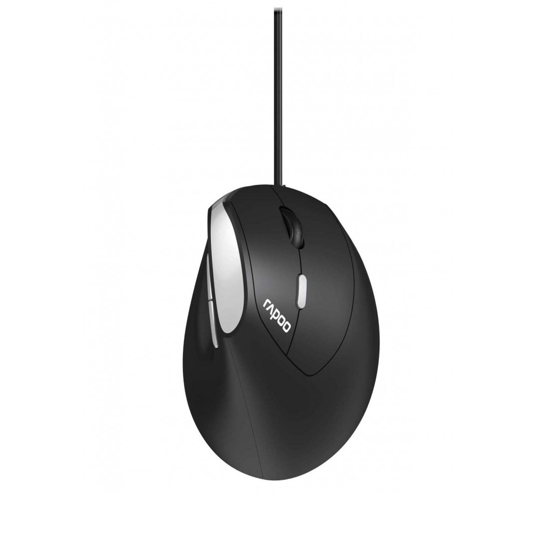 Rapoo EV200 Vertical Ergonomic Mouse - 1600 DPI - Black
