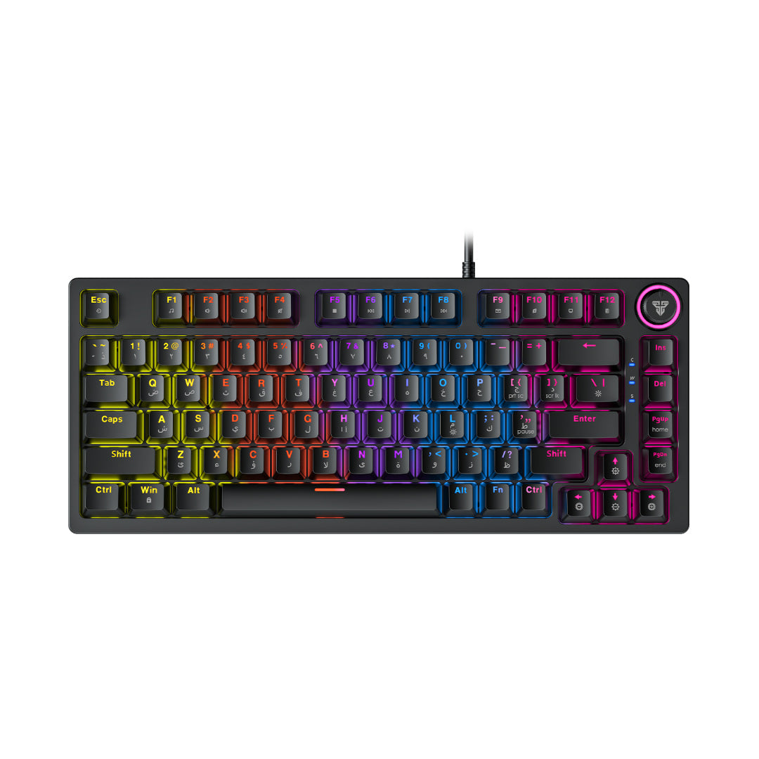Fantech Mizu Series ATOM81 MK875V2 75% Mechanical Gaming Keyboard BLACK | ATOM81 MK875V2 - عربي/eng