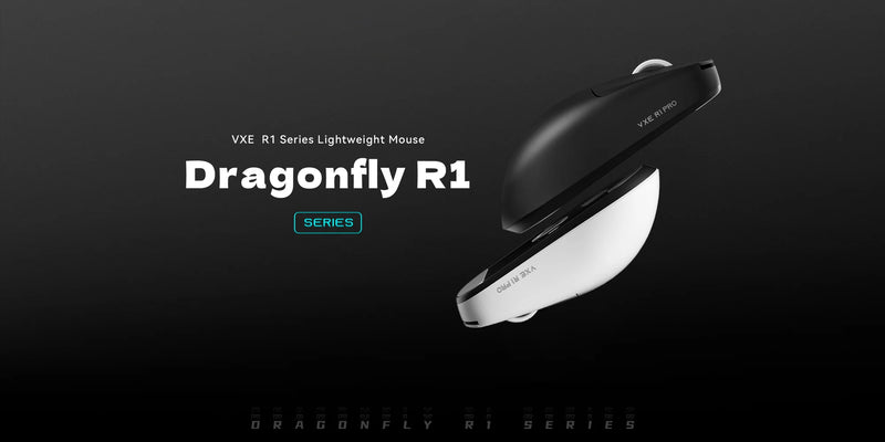 VXE Dragonfly R1 Pro Max Wireless, Wired – Optical Sensor 26,000 DPI PAW3395 – Chip Nordic 52840 – Battery Life 150 Hour – 54 Grams (Black)