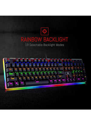 Redragon K577R Kali Mechanical Gaming Keyboard - RED Switches - RAINBOW - عربي/eng