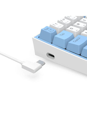 Redragon K617-RGB Fizz White Bule compact 60 mechanical keyboard  RGB with red switches