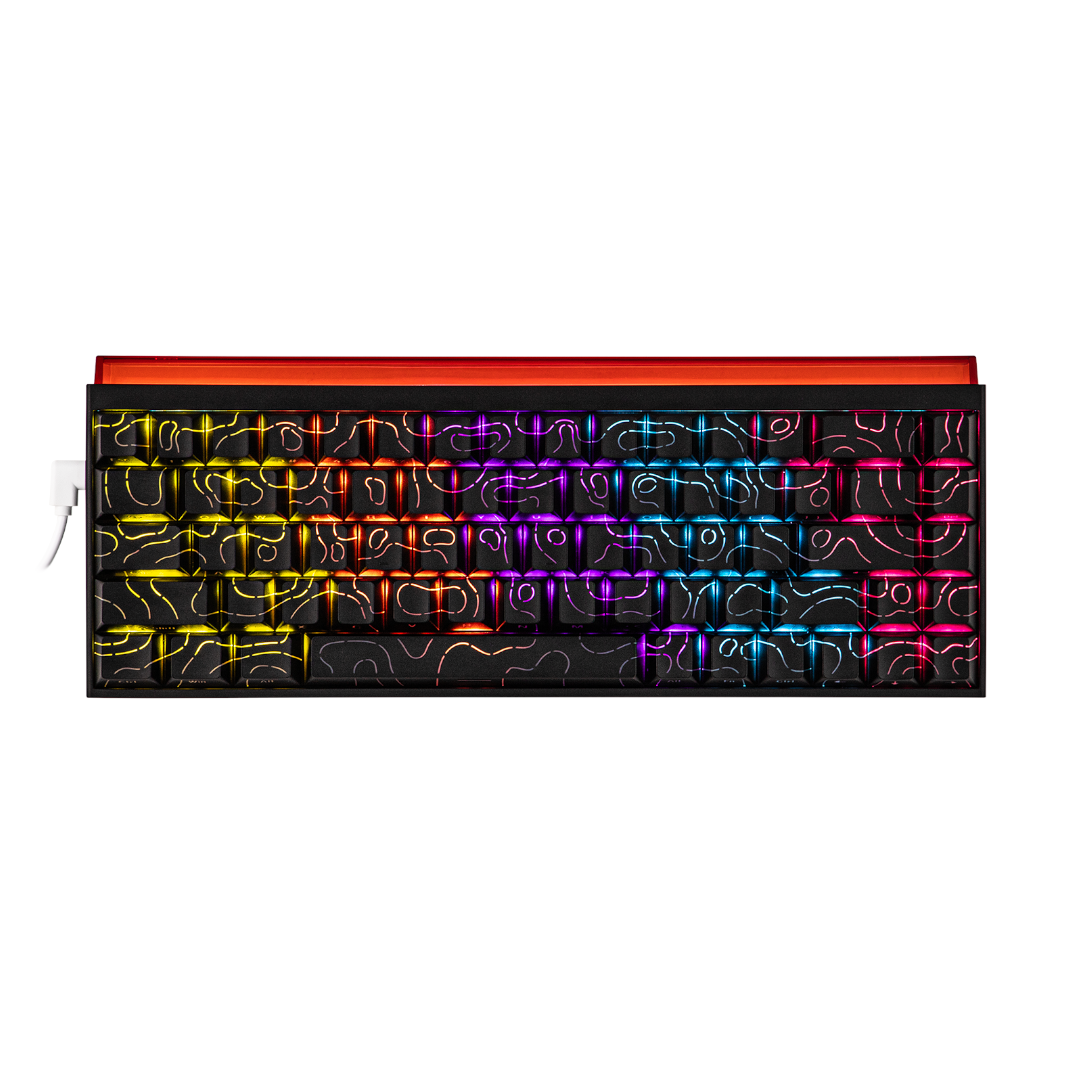 AJAZZ NK68 RGB Mechanical Keyboard 68-key layout Mixed Light DIY Wired Version (Black)