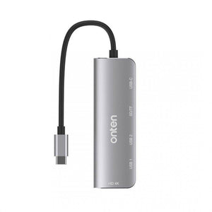 NTEN 95116D USB C HUB Dock Station 6 in 1 – HDMI 4K@30Hz + SD/TF + USB 3.0 X2 + Type-C (PD 3.0)