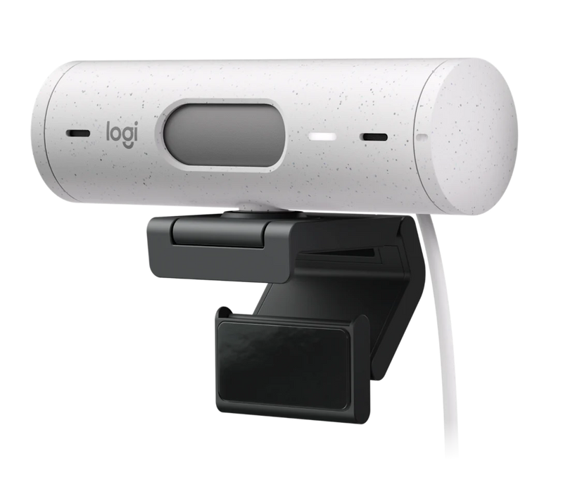 Logitech Brio 500 Full HD Webcam with Auto Light Correction -off white
