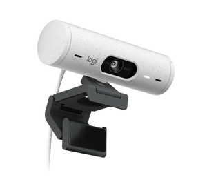 Logitech Brio 500 Full HD Webcam with Auto Light Correction -off white
