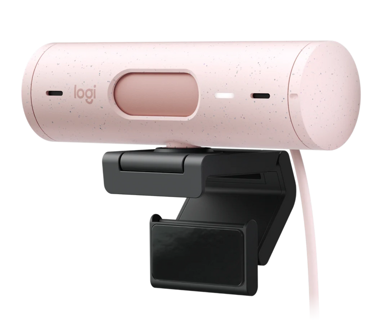 Logitech Brio 500 Full HD Webcam with Auto Light Correction -Rose