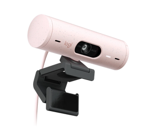 Logitech Brio 500 Full HD Webcam with Auto Light Correction -Rose