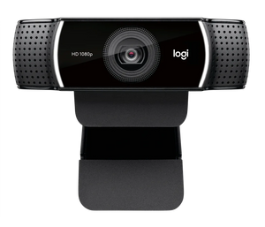 Logitech C922 PRO HD STREAM WEBCAM offers 1080p/30fps, 720p/60fps resolution, 3 MP autofocus camera, stereo mic, 78° field of view, 1.2x digital zoom, and is compatible with Windows, macOS, ChromeOS via USB-A