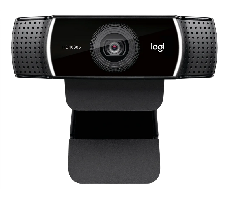 Logitech C922 PRO HD STREAM WEBCAM offers 1080p/30fps, 720p/60fps resolution, 3 MP autofocus camera, stereo mic, 78° field of view, 1.2x digital zoom, and is compatible with Windows, macOS, ChromeOS via USB-A