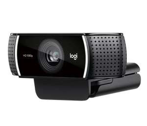 Logitech C922 PRO HD STREAM WEBCAM offers 1080p/30fps, 720p/60fps resolution, 3 MP autofocus camera, stereo mic, 78° field of view, 1.2x digital zoom, and is compatible with Windows, macOS, ChromeOS via USB-A