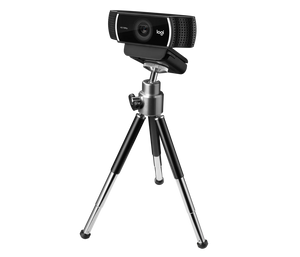 Logitech C922 PRO HD STREAM WEBCAM offers 1080p/30fps, 720p/60fps resolution, 3 MP autofocus camera, stereo mic, 78° field of view, 1.2x digital zoom, and is compatible with Windows, macOS, ChromeOS via USB-A