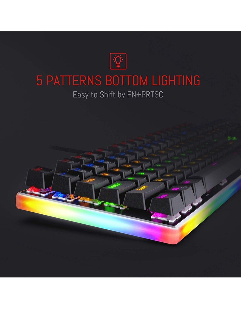Redragon K577R Kali Mechanical Gaming Keyboard - RED Switches - RAINBOW - عربي/eng