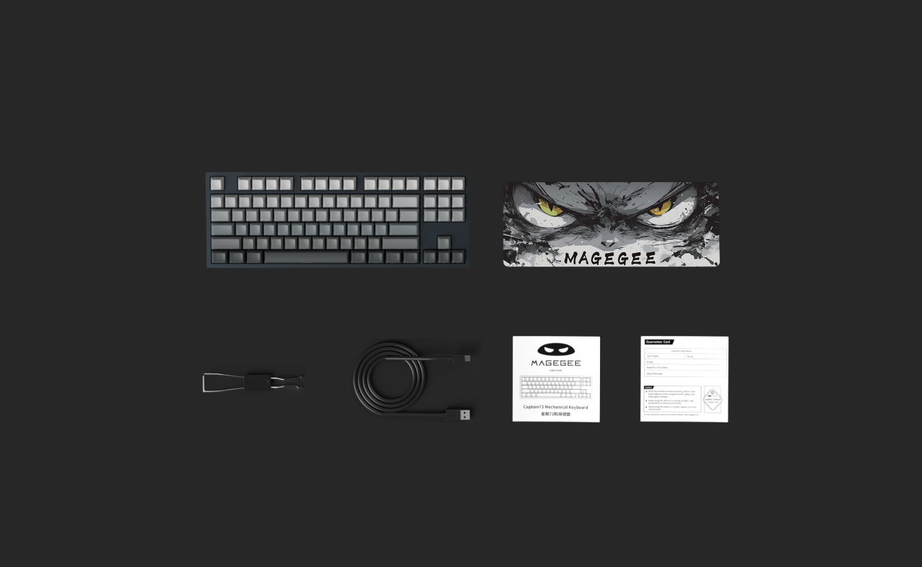 MageGee Captain87 Wired Magnatic Keyboard (Magnatic Lubed Fairy Rabbit switch)