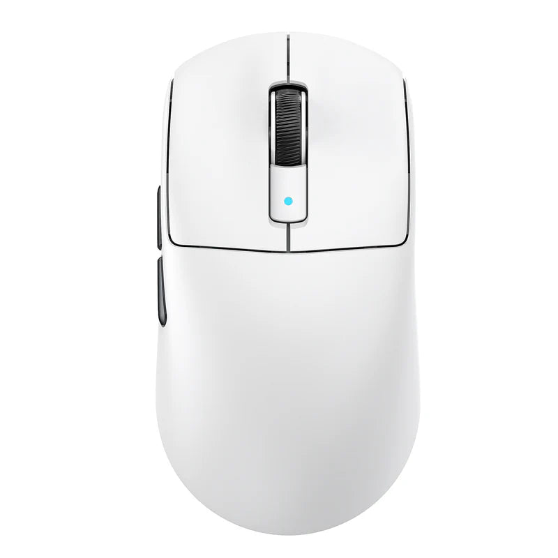 ATTACK SHARK R6 Wireless Gaming Mouse, Tri-Mode Connection, 39 Grams Superlight, PAW3950 42K DPI Sensor, 8K Polling Rate, MCU Nodic 52840, 7 Programmable Buttons, for PC/Mac/Linux/PS - White & Sticker