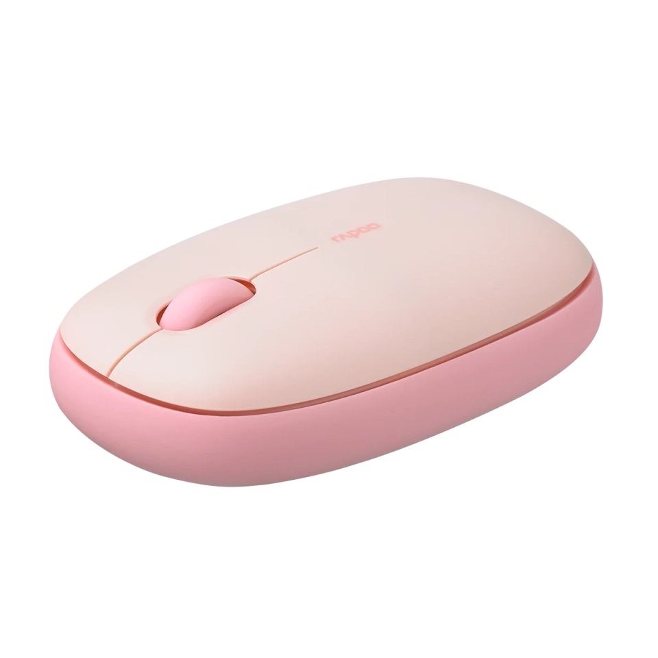 RAPOO M650 Bluetooth Multi-Device Silent Mouse, Dual Mode Bluetooth + 2.4G Wireless Mouse, 9 Months Battery Life, Switch up to 3 Devices, 2-Year Warranty - PINK