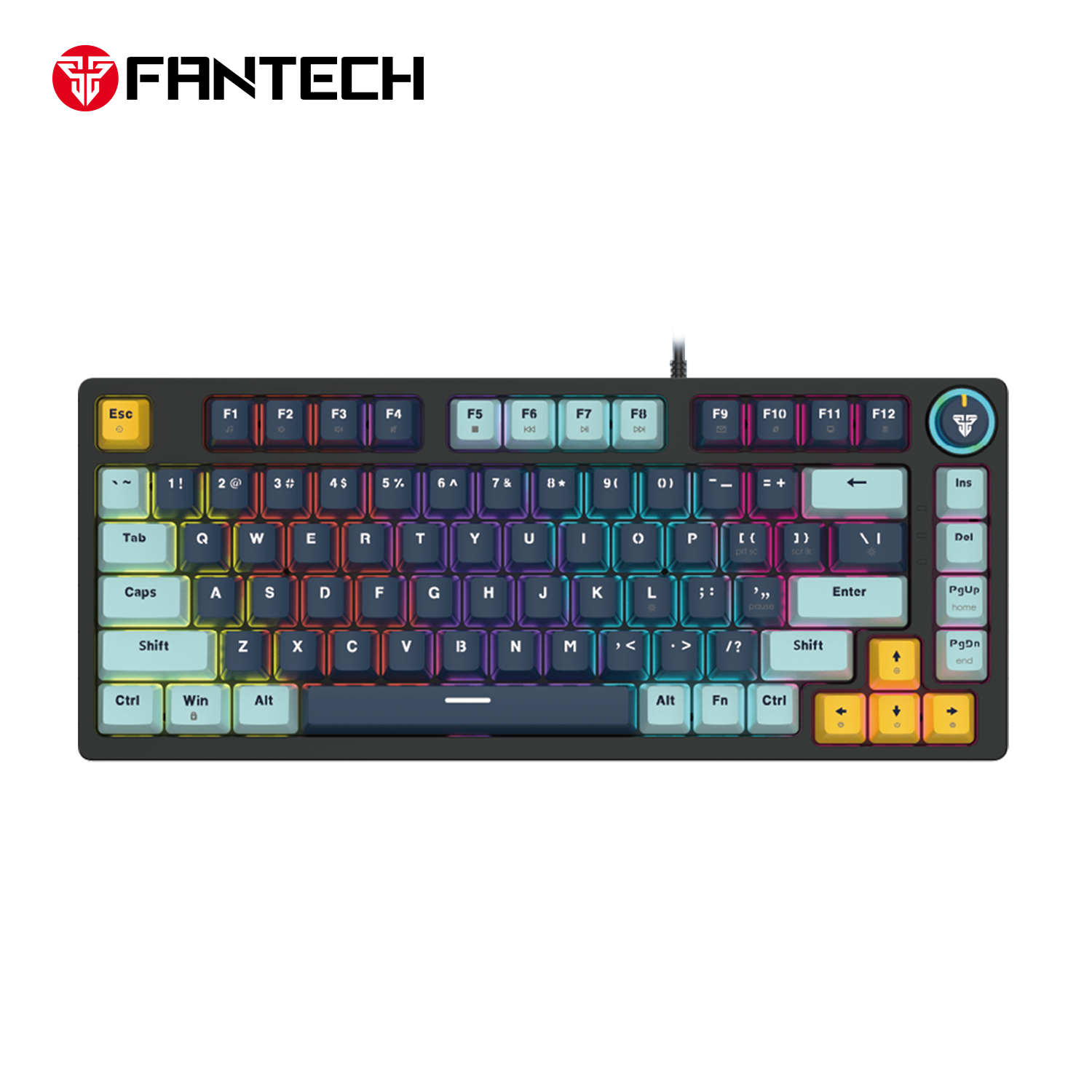 Fantech ATOM 81 MK875V2 RGB Wired Mechanical Gaming Keyboard Navy