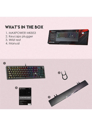 Fantech MAXPOWER MK853 Mechanical Keyboard Black | MK853 - عربي/eng