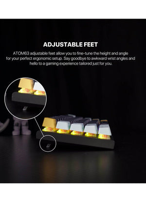 Fantech Mizu Edition MK874V2 Atom 63 60% Wired Mechanical Keyboard - عربي/eng