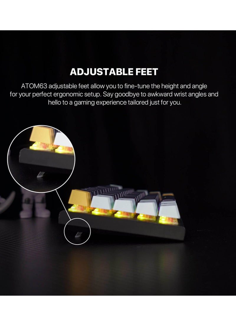 Fantech Mizu Edition MK874V2 Atom 63 60% Wired Mechanical Keyboard - عربي/eng