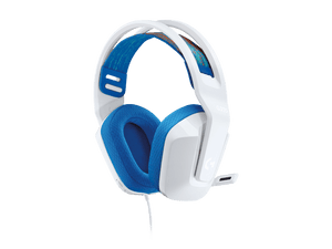 Logitech G335 Wired Gaming Headset features 40mm drivers, 20Hz-20kHz frequency response, 36 Ohms impedance, cardioid mic, 3.5mm jack compatibility, and a 2-year warranty