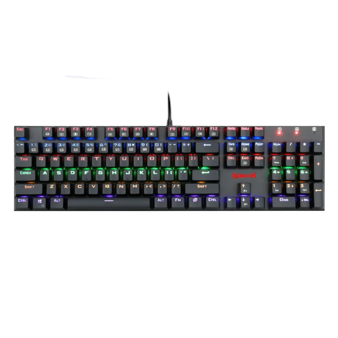 REDRAGON K565R RUDRA ELITE Rainbow Backlit Mechanical Gaming Keyboard Blue SWITCH - عربي/eng