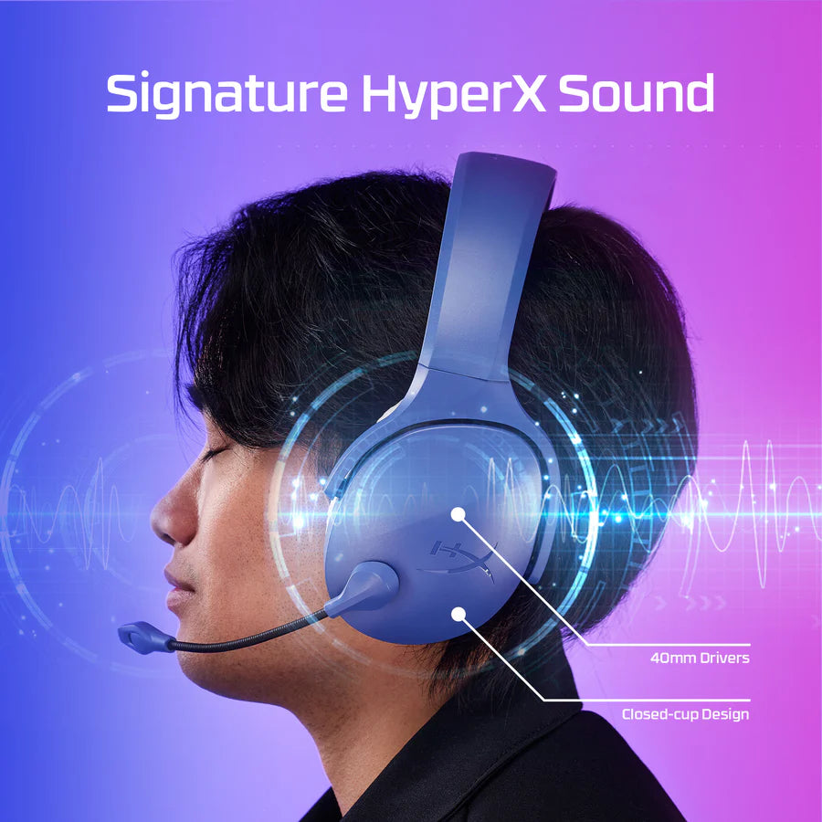 HyperX Cloud Jet Dual Wireless 2.4GHz Bluetooth 40mm drivers up to 25h battery noise-canceling mic compatible with PC Mac PS5 PS4 Mobile.
