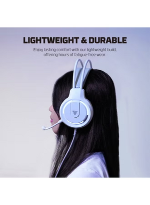 FANTECH HQ53 Flash Lightweight Wired Gaming Headset WHITE
