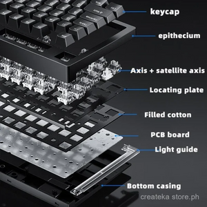 AOC GK230 Rainbow TKL Gaming Mechanical Keyboard – AR / EN 87 Key – Blue Switch | White