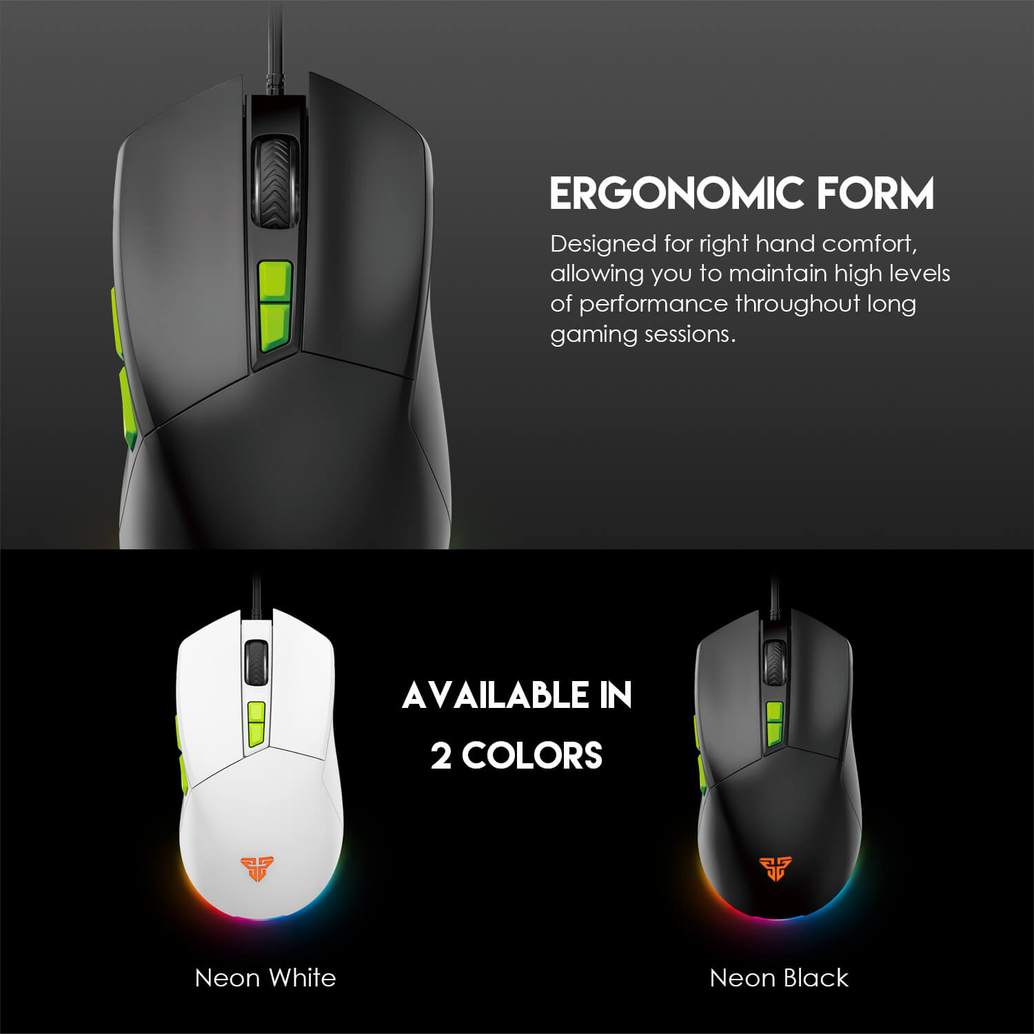 FANTECH PHANTOM II VX6 GAMING MOUSE - BLACK