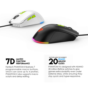 FANTECH PHANTOM II VX6 GAMING MOUSE - BLACK