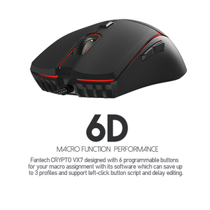 FANTECH VX7 Wired RGB Gaming Mouse  Black