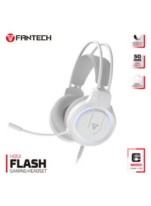 FANTECH HQ53 Flash Lightweight Wired Gaming Headset WHITE