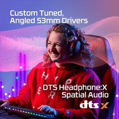 HyperX Cloud III 727A9AA Wired Gaming Headset PC PS5 Xbox Series X S Angled 53mm Drivers DTS Memory Foam Durable Frame Ultra-Clear 10mm Mic USB-C USB-A 3.5mm Black Red Headphones Headset