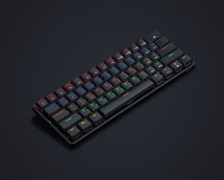 Redragon K615P-KBS Elise Pro RGB Mechanical Keyboard Wireless Bluetooth Tri-Mode Ultra-Thin Low Profile Blue Switch - عربي/eng