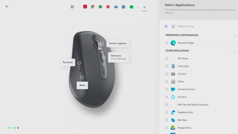 Logitech MX Anywhere 3 Compact Performance Mouse Wireless Comfort Fast Scrolling Graphite