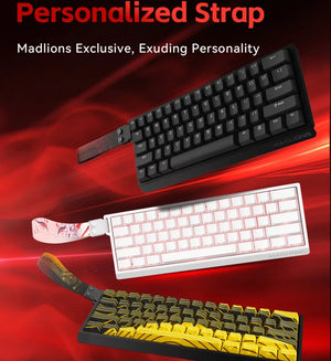 Madlions Professional Gaming Magnetic Keyboard MAD 60 HE RGB - Magnetic Amber Pro Switches - White